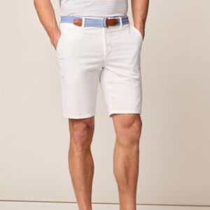 johnnie-O Nassau Cotton Blend Shorts White 9” Inseam size 32 brand new NWOT